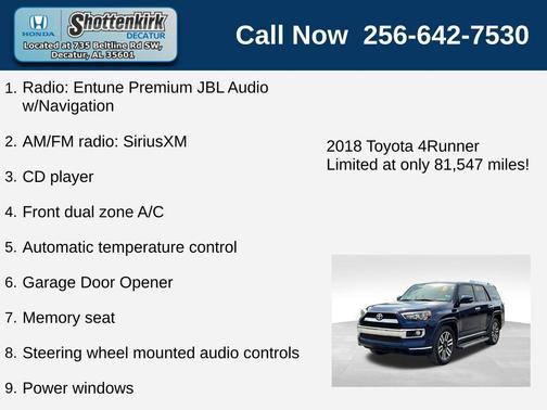 2018 Toyota 4Runner Limited
