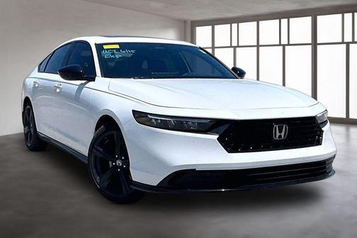 Platinum White Pearl 2026 Honda Accord Hybrid Sport-L