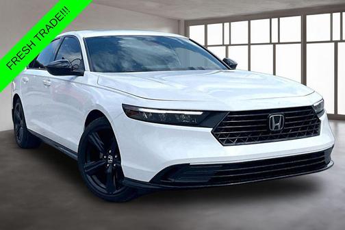 Platinum White Pearl 2026 Honda Accord Hybrid Sport-L
