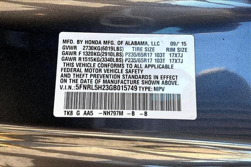 2016 Honda Odyssey LX