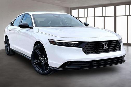 Platinum White 2026 Honda Accord Hybrid Sport-L