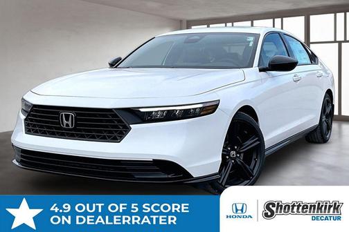 Platinum White 2026 Honda Accord Hybrid Sport-L