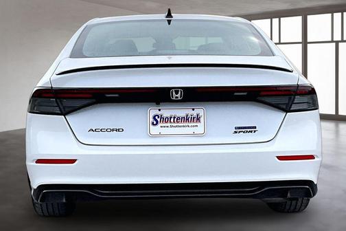 Platinum White 2026 Honda Accord Hybrid Sport-L