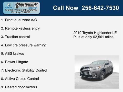 2019 Toyota Highlander LE Plus