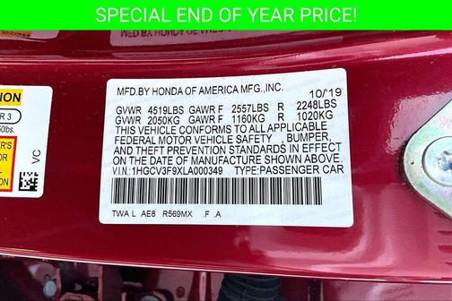 2020 Honda Accord Hybrid Touring