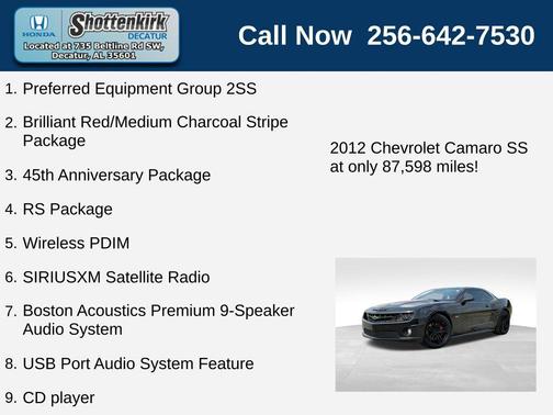 2012 Chevrolet Camaro 2SS