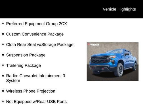 Glacier Blue Metallic 2023 Chevrolet Silverado 1500 Custom Trail Boss