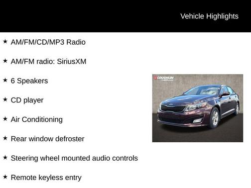 Dark Cherry 2015 Kia Optima LX