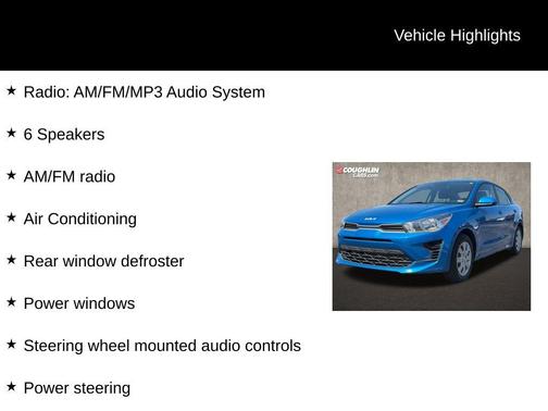 Blue 2022 Kia Rio S