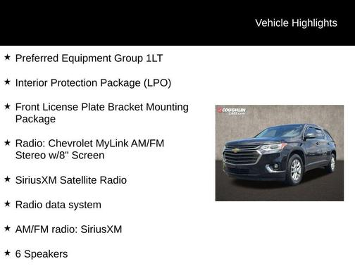 Mosaic Black Metallic 2018 Chevrolet Traverse LT Cloth
