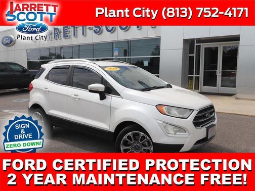 White Platinum Metallic Tri-Coat 2019 Ford EcoSport Titanium