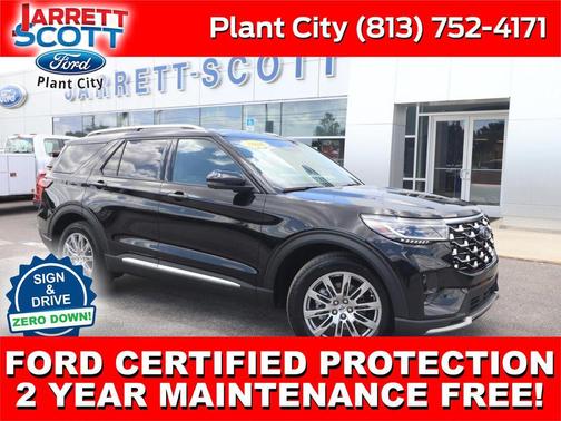 Agate Black Metallic 2026 Ford Explorer Platinum