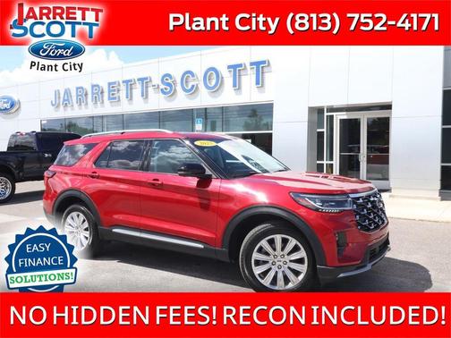 Rapid Red Metallic Tinted Clearcoat 2025 Ford Explorer Platinum