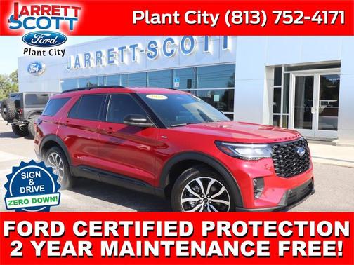 Rapid Red Metallic Tinted Clearcoat 2025 Ford Explorer ST-Line