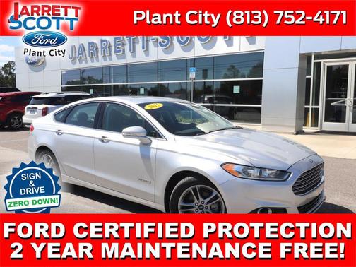 White Platinum Metallic Tri-Coat 2015 Ford Fusion Hybrid Titanium