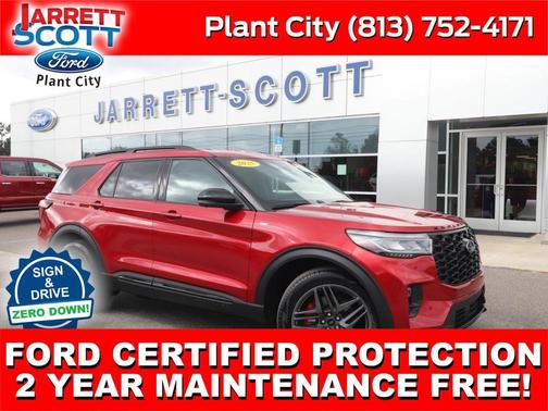 Rapid Red Metallic Tinted Clearcoat 2025 Ford Explorer ST-Line
