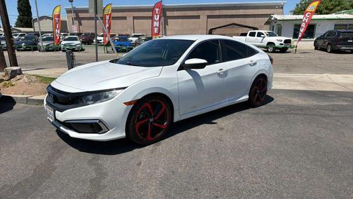 White 2019 Honda Civic LX