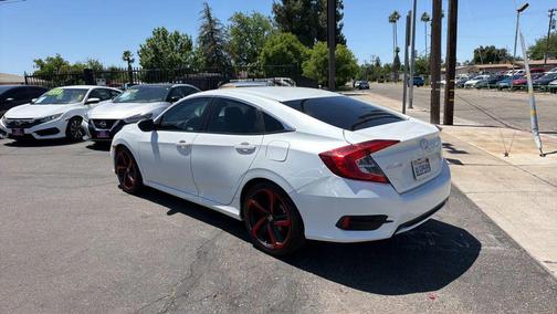 White 2019 Honda Civic LX