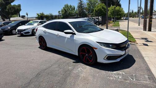White 2019 Honda Civic LX