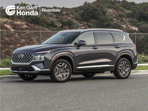 Shimmering Silver 2022 Hyundai SANTA FE HEV Blue