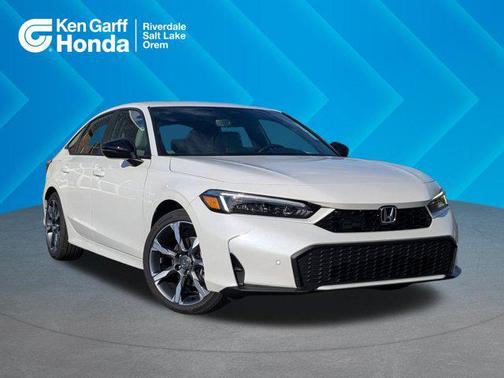 Platinum White Pearl 2026 Honda Civic Hybrid Sport Touring