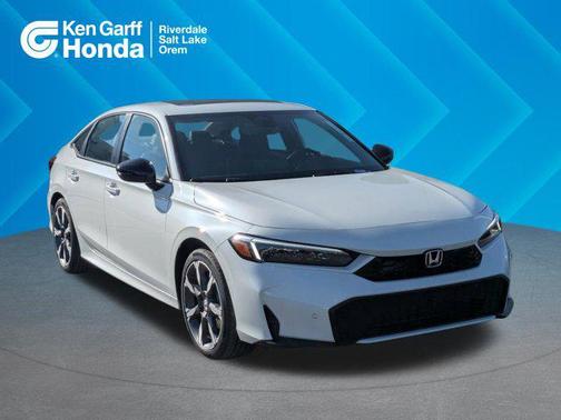Platinum White 2026 Honda Civic Hybrid Sport Touring