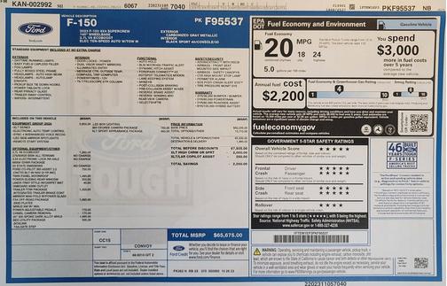 Carbonized Gray Metallic 2023 Ford F-150 XLT