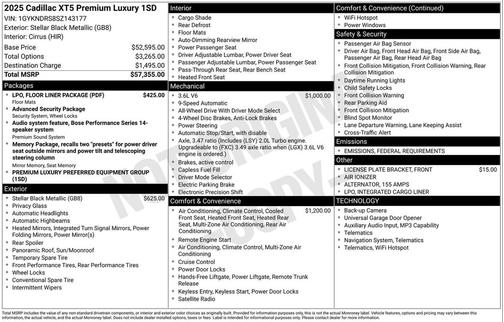 2025 Cadillac XT5 Premium Luxury