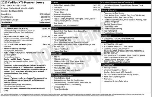 2025 Cadillac XT6 Premium Luxury AWD