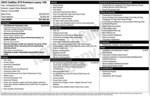 2025 Cadillac XT5 Premium Luxury