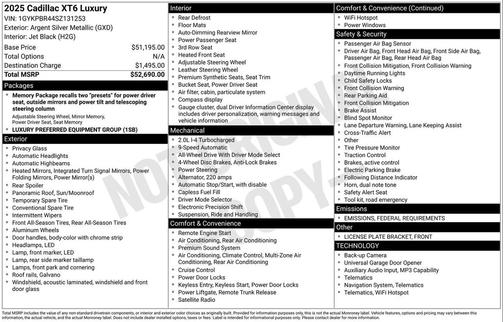 2025 Cadillac XT6 Luxury AWD