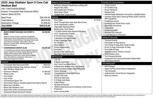 2025 Jeep Gladiator Sport S