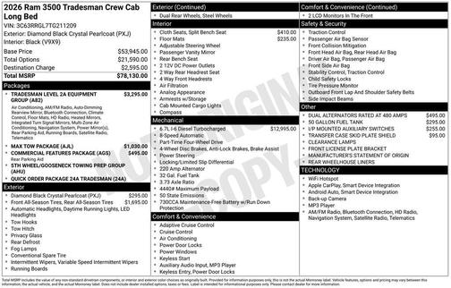 2026 RAM 3500 Tradesman