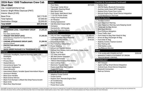 2026 RAM 1500 Tradesman