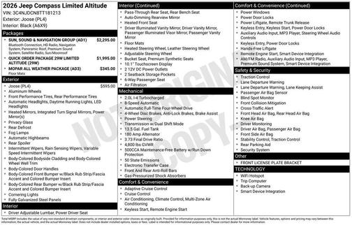 2026 Jeep Compass Limited