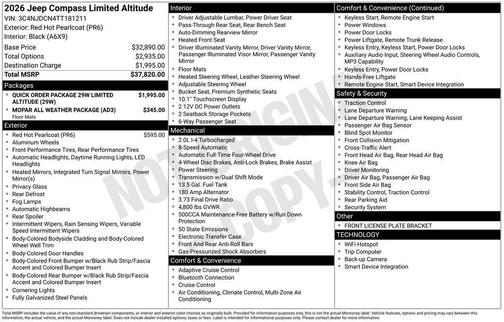 2026 Jeep Compass Limited