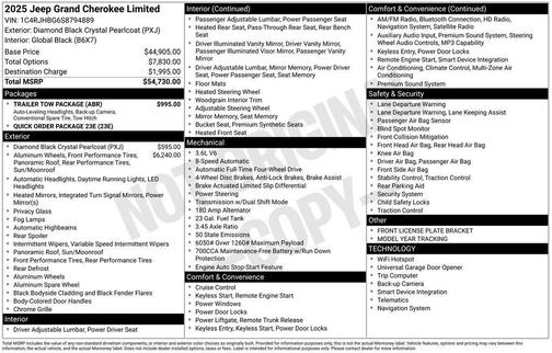 2025 Jeep Grand Cherokee Limited