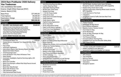 2024 RAM ProMaster 3500 High Roof