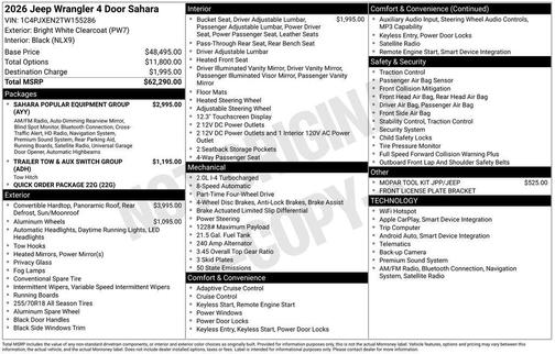 2026 Jeep Wrangler Sahara