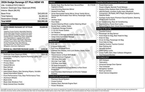 2026 Dodge Durango GT Plus