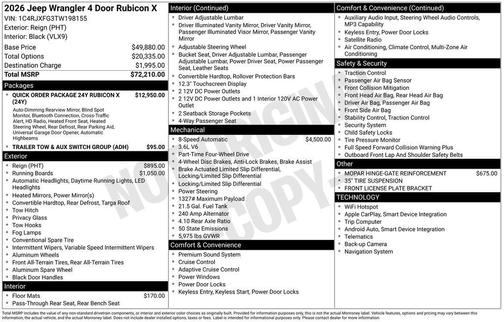 2026 Jeep Wrangler Rubicon