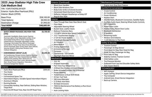 2025 Jeep Gladiator High Tide