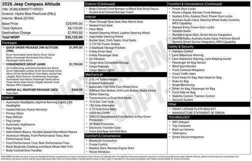 2026 Jeep Compass Latitude