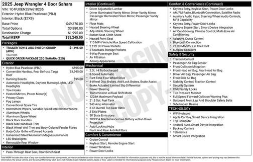 2025 Jeep Wrangler 4-Door Sahara 4x4