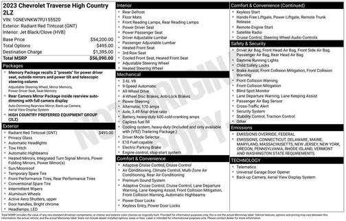 2023 Chevrolet Traverse High Country