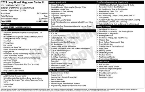 2022 Jeep Grand Wagoneer Series III