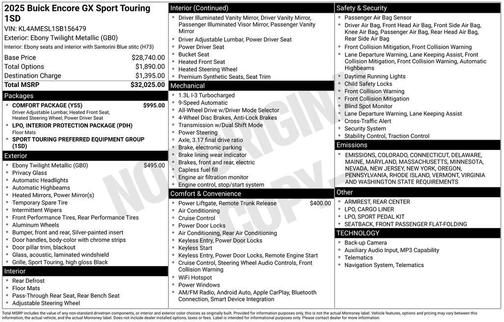 2025 Buick Encore GX Sport Touring