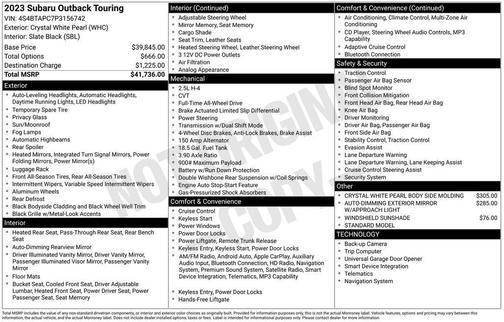 2023 Subaru Outback Touring