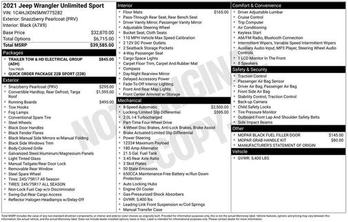 2021 Jeep Wrangler Unlimited Sport