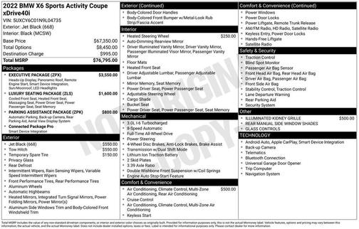 2022 BMW X6 xDrive40i